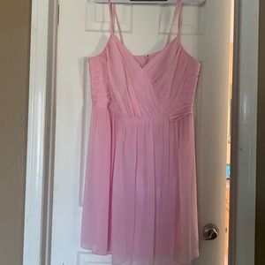 David’s Bridal size 20 pink chiffon dress, bridesmaids dress.